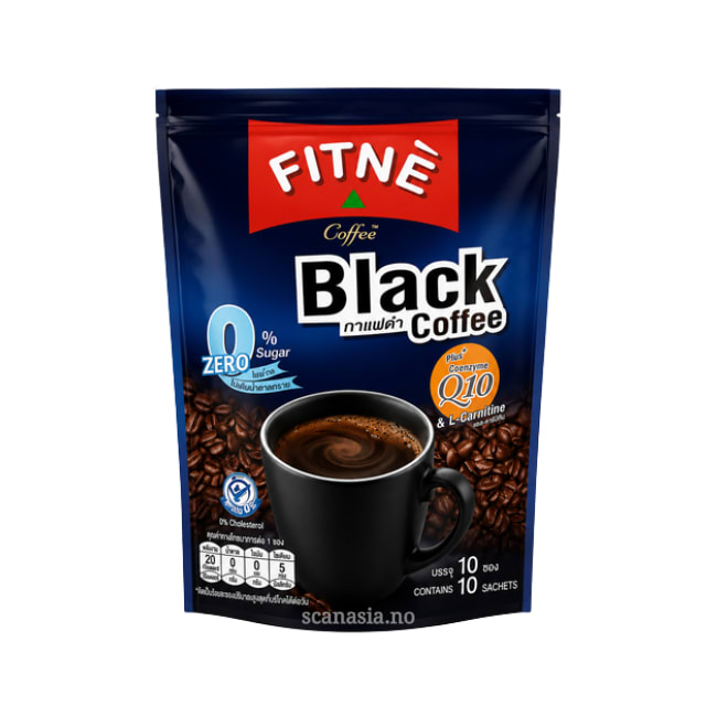 FITNE Black Coffee Mix Coenzyme Q10 - Zero Sugar 24x50g