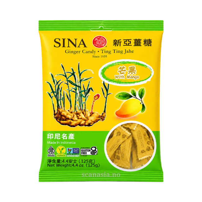 SINA Ginger Chew - Mango 40x125g