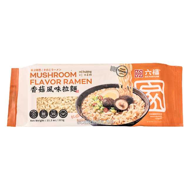 SIX FORTUNE Ramen With Artificial Mushroom Flavor 12x321g
