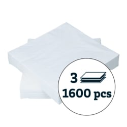 DISP.Serviett Hvit 33x33cm 1600stk