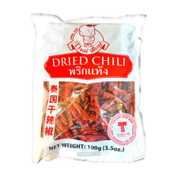 THAI BOY Dried Chilli Without Stem "S" 100x100g