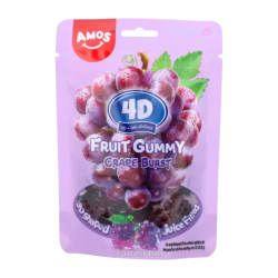 AMOS 4D Fruit Gummy Juicy Burst - Grape 2x12x65g