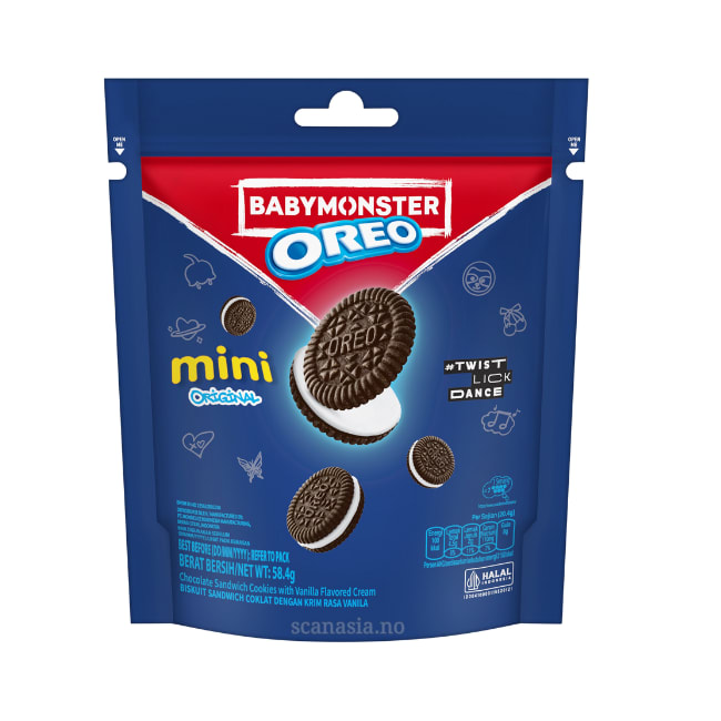 OREO Mini Chocolate Sandwich Cookies Vanilla Flavored 24x58.4g Velkommen