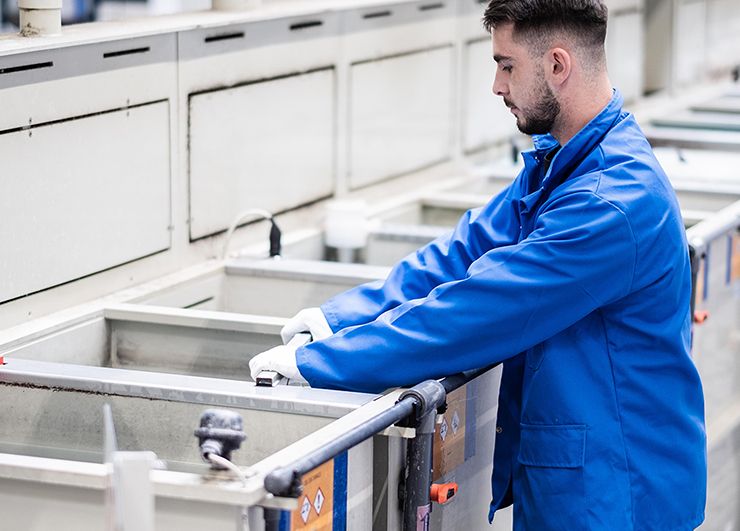 Making special treatments for metal parts