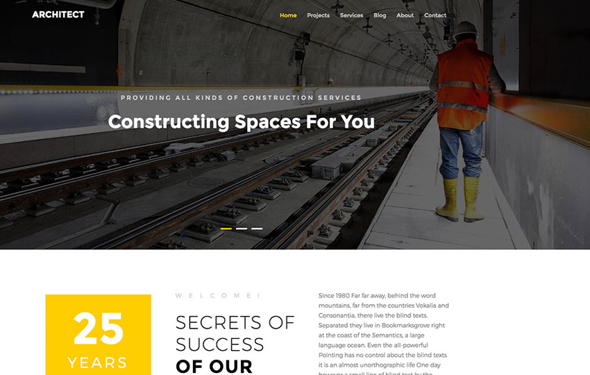 35+ Collection of Construction Company Free Html Templates - Template Drive