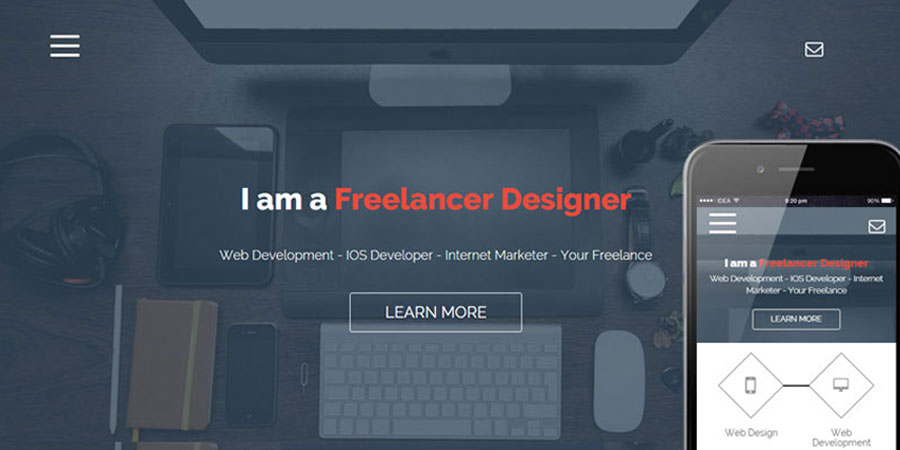 Freelance Onepage Portfolio Flat Bootstrap Responsive Web Template