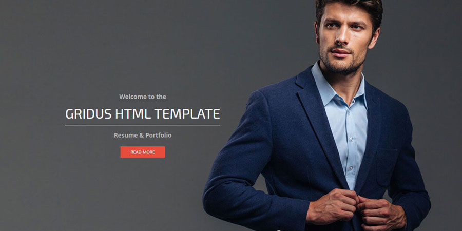 Gridus Vcard  CV Resume Portfolio