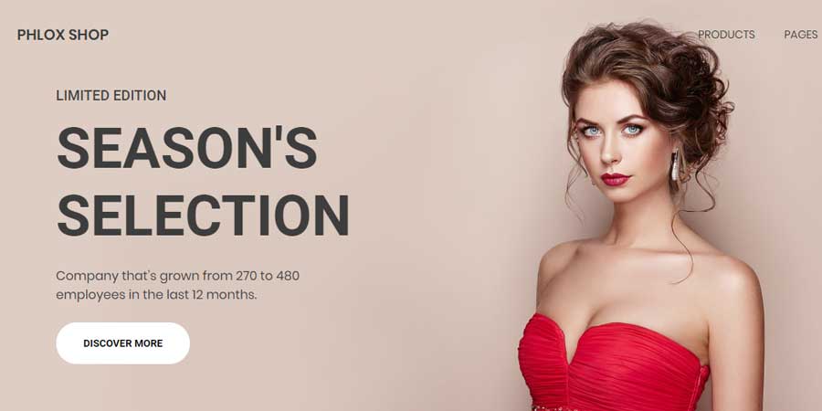 PHLOX SHOP Free WordPress Template