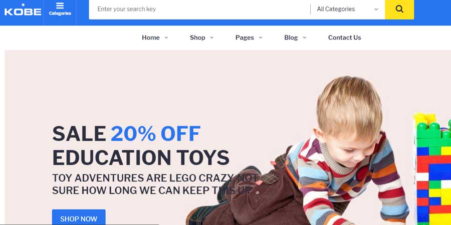 Kobe - Multi Store eCommerce Bootstrap 4 Template