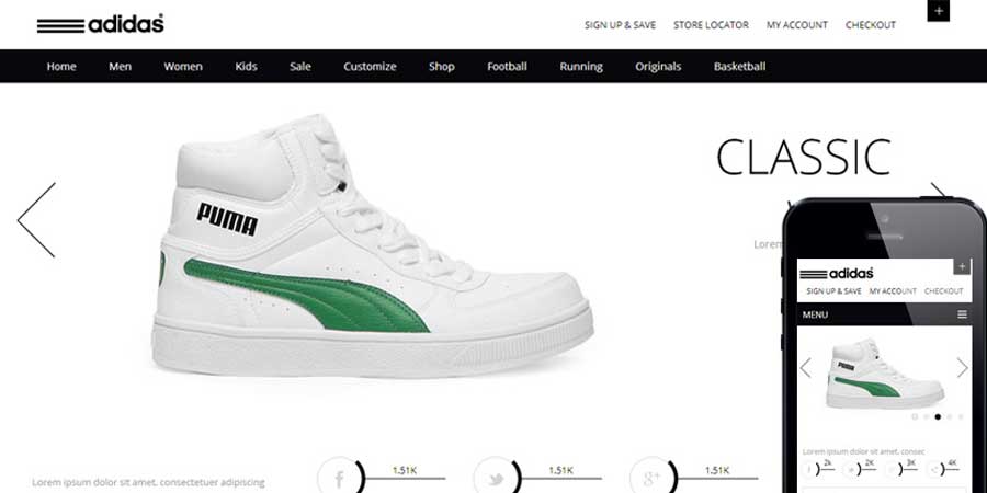 Whity E commerce Responsive Web Template