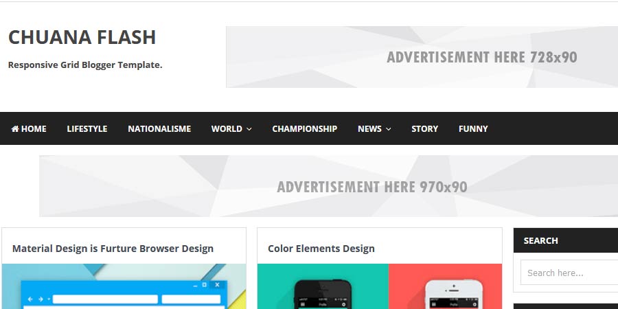 Chuana Flash Responsive Blogger Template