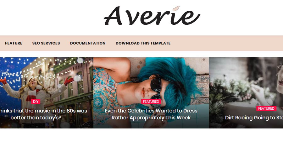 Averie Responsive Blogger Template