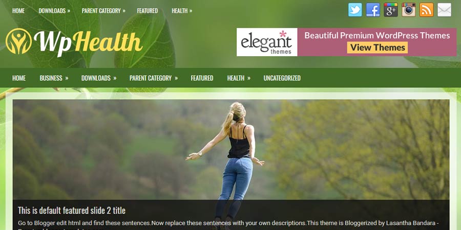 WpHealth Responsive Blogger Template