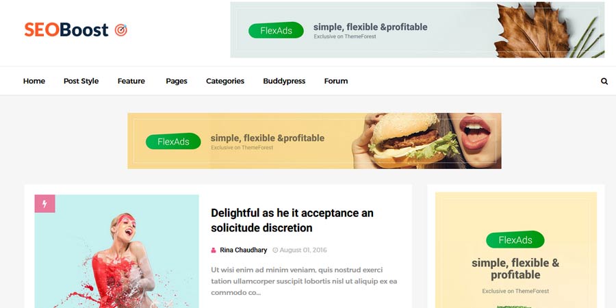 SeoBoost Responsive Blogger Template