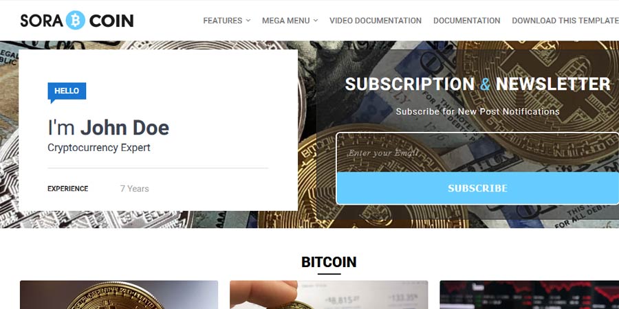 Sora Coin Responsive Blogger Template