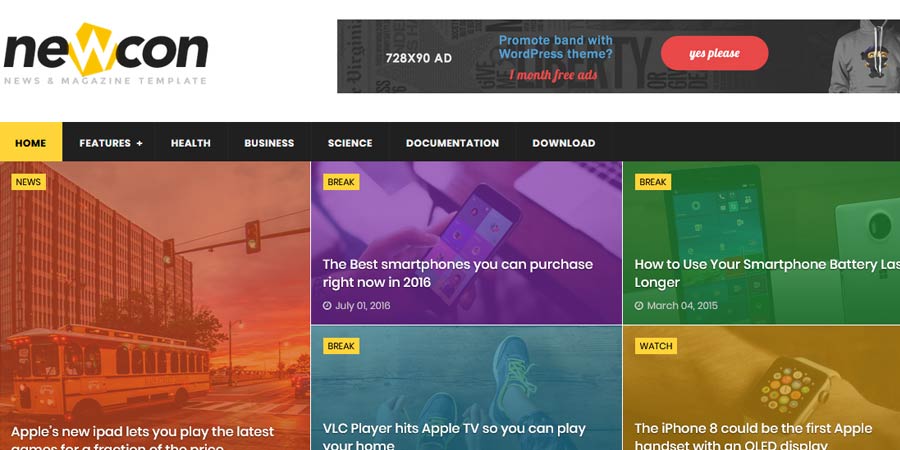 Newcon News/Magazine Responsive Blogger Template
