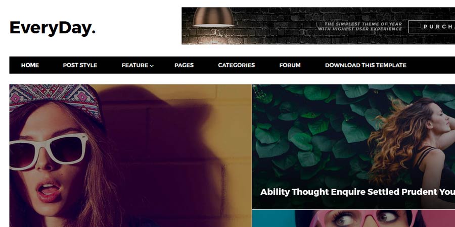 Everyday - Simple Responsive Blogger Template