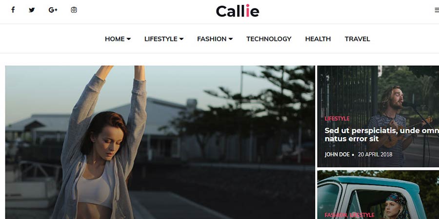Callie Blogger Template
