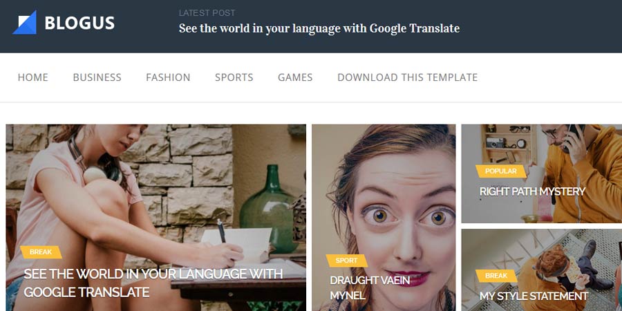 Blogus Blogger Template