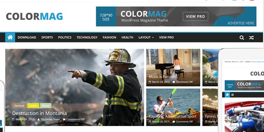 ColorMag Magazine Style Free WordPress Theme