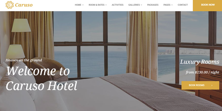 Caruso - Complete Hotel Booking Template