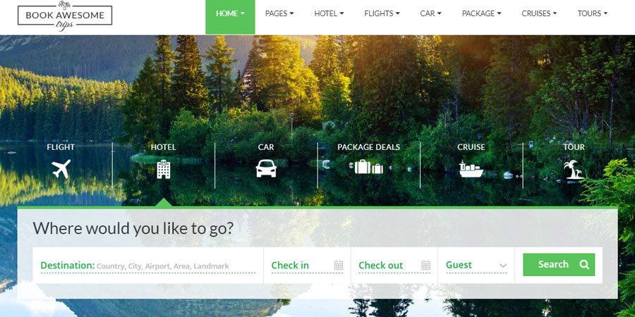 Book Awesome Trip - Travel Booking Site Template