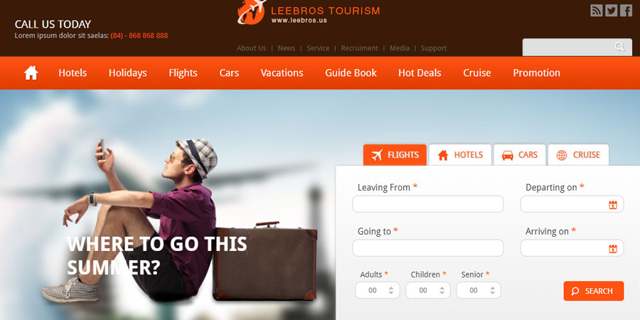 The Travel Booking - Responsive HTML Template