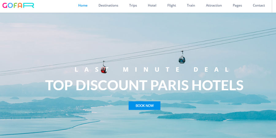 Gofar - Multipurpose Travel Booking Template