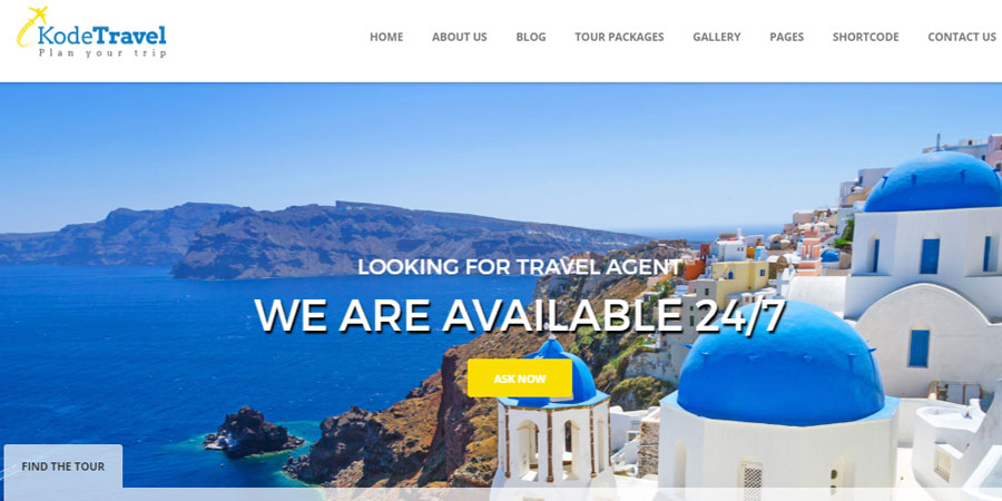 KodeTravel & Tourism HTML5 Template