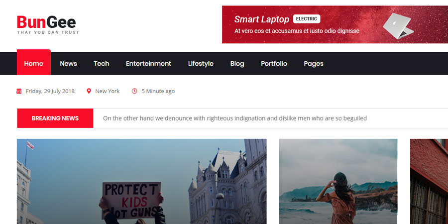 BunGee - Blog, News & Magazine HTML5 Template