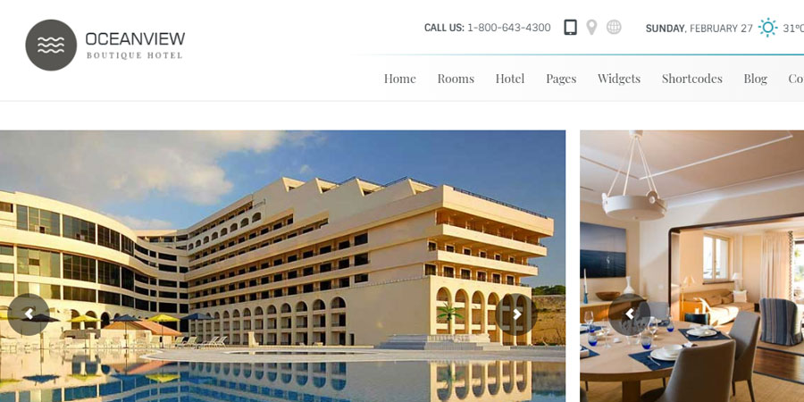 Ocean View - Hotel Website HTML Template