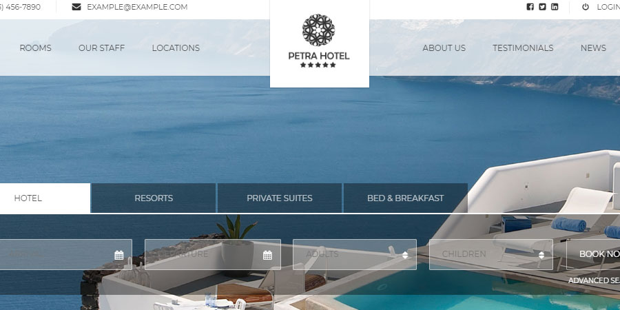 Petra - Hotel, Resort, Bed & Breakfast HTML Template
