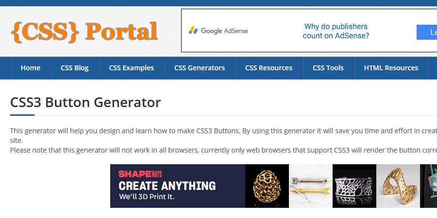 CSS3 Button Generator