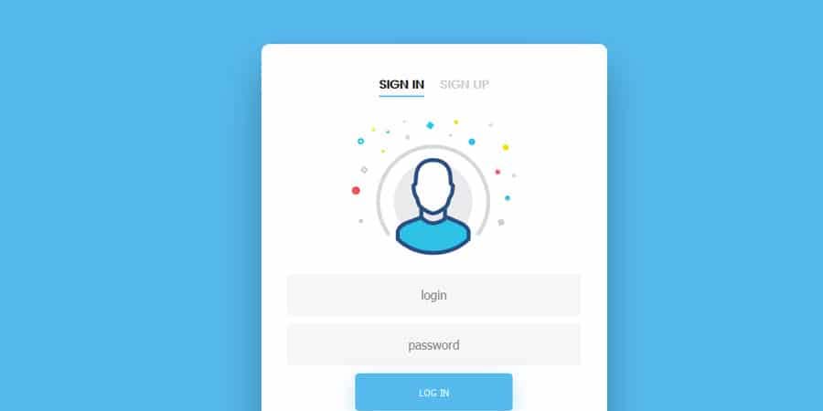 Pure CSS3 Login Form