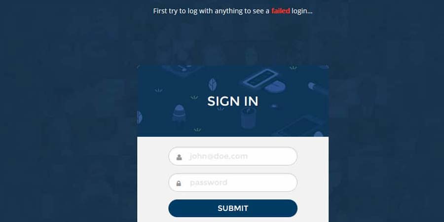 Material Login Form Concept