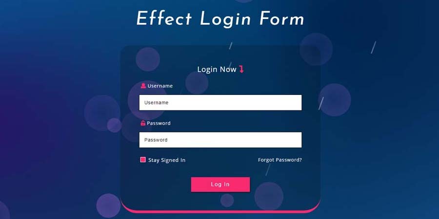 Effect Login Form