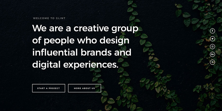 Glint Landing Page