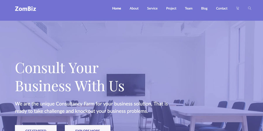 Zombiz One Page HTML Template
