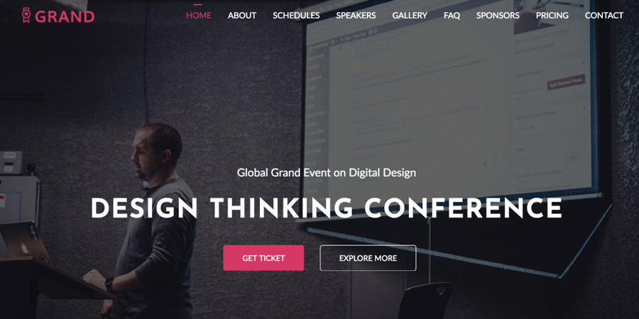 Grand One Page HTML Template