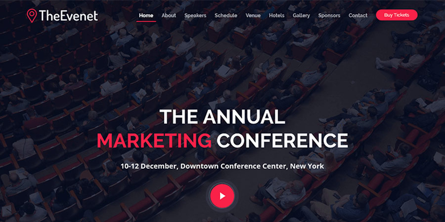 Free Event and Conference Bootstrap Template