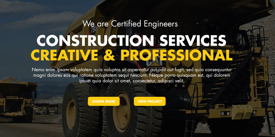 Construction Company Website Template