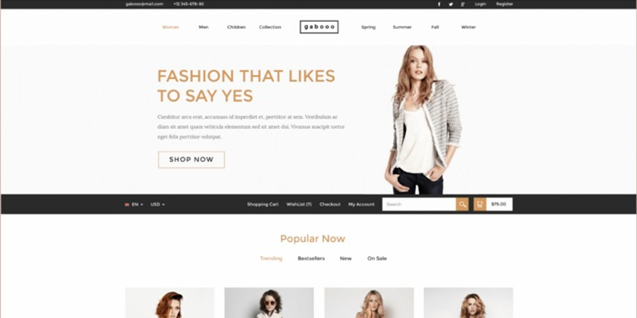 Gabooo - Fashion eCommerce Theme