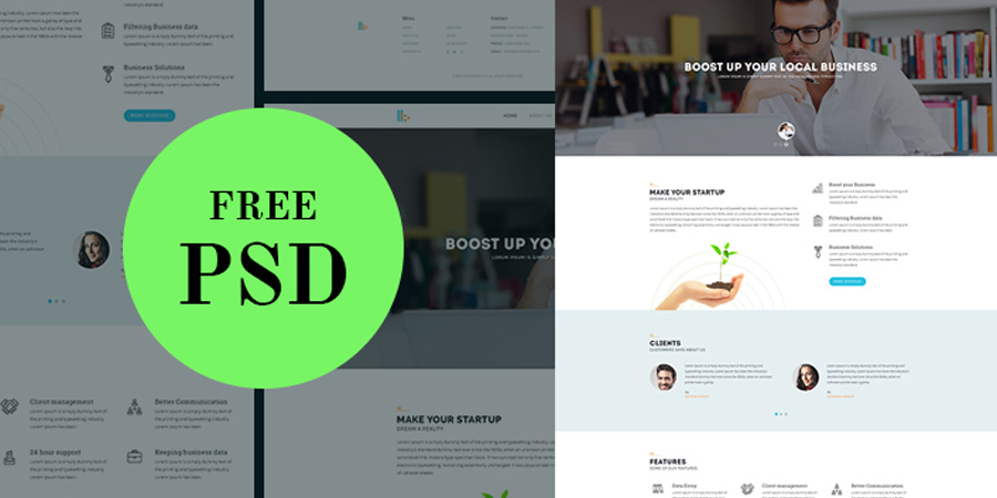 Bplus – Consultancy Website Template Free PSD