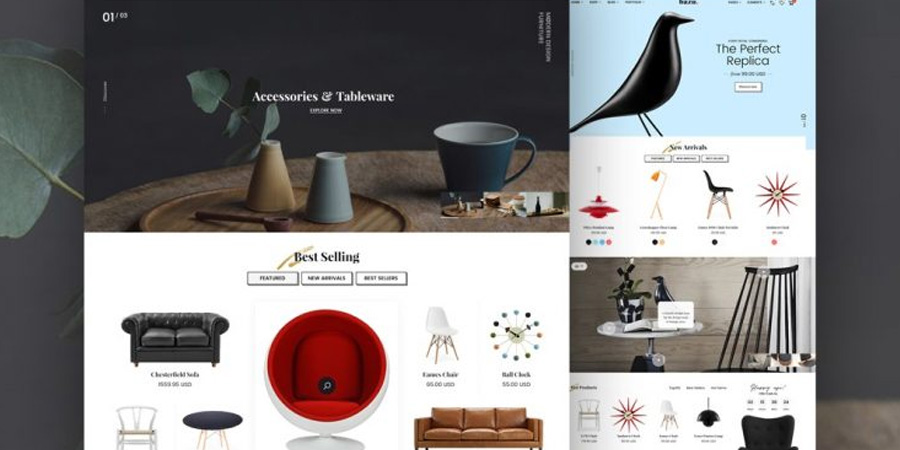 Furniture Store Web Templates PSD