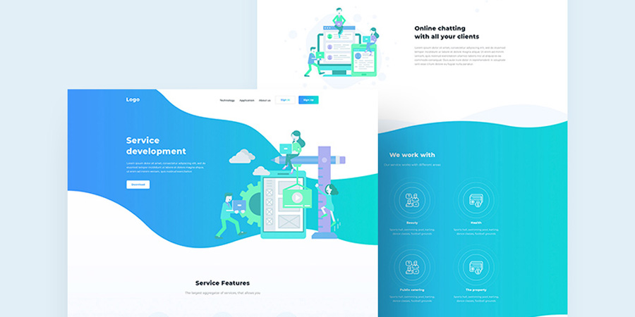 Free Landing Page PSD Website Template