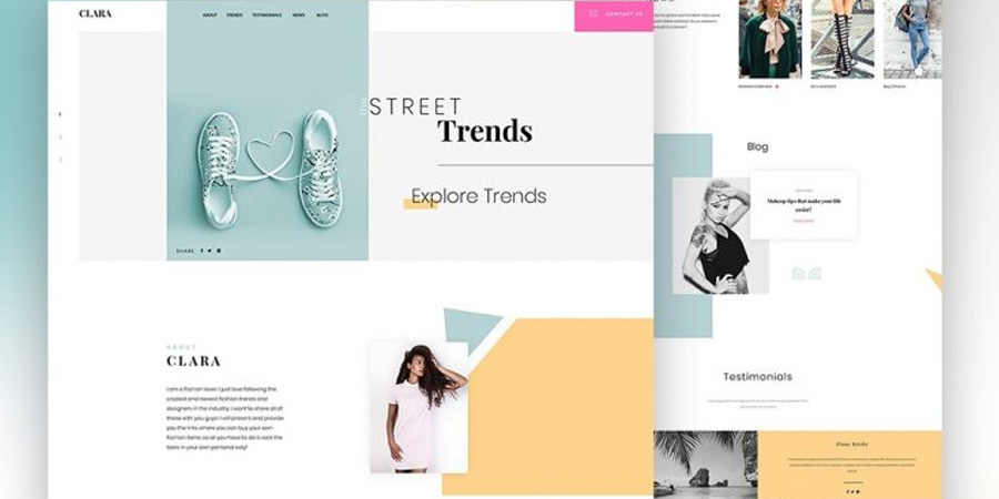 Fashion Website Template PSD