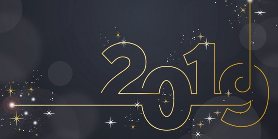 Sparkling Number New Year Background