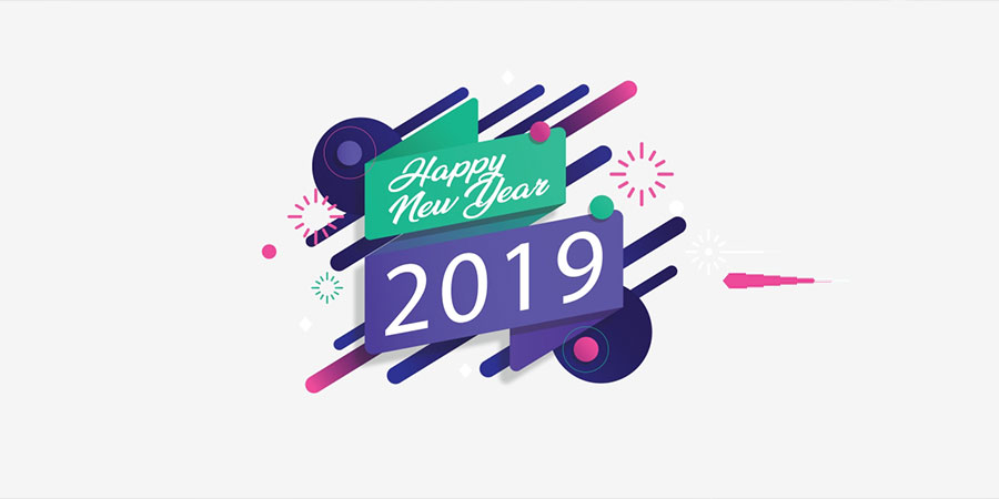 Happy New Year 2019 Free Vector and PNG