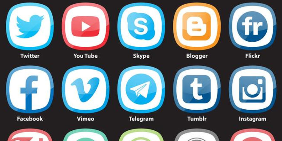 Rounded Square Social Media Vectors