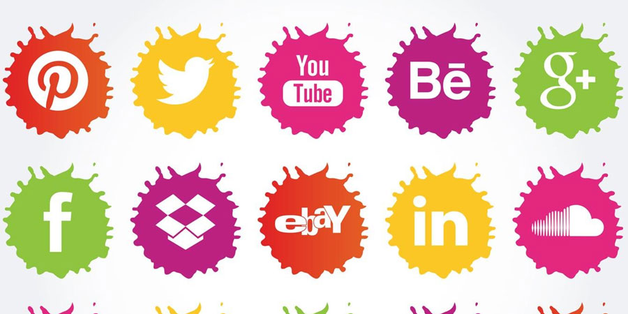 Paint Splatter Style Icon Set